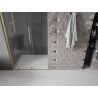 Mexen Velar L drzwi prysznicowe rozsuwane 90 cm, transparent, złote szczotkowane - 871-090-003-01-55
