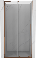 Mexen Velar L drzwi prysznicowe rozsuwane 120 cm, transparent, różowe złoto - 871-120-003-01-60
