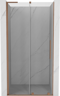 Mexen Velar L drzwi prysznicowe rozsuwane 90 cm, transparent, miedź szczotkowana - 871-090-003-01-65