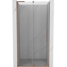 Mexen Velar L drzwi prysznicowe rozsuwane 110 cm, transparent, miedź szczotkowana - 871-110-003-01-65