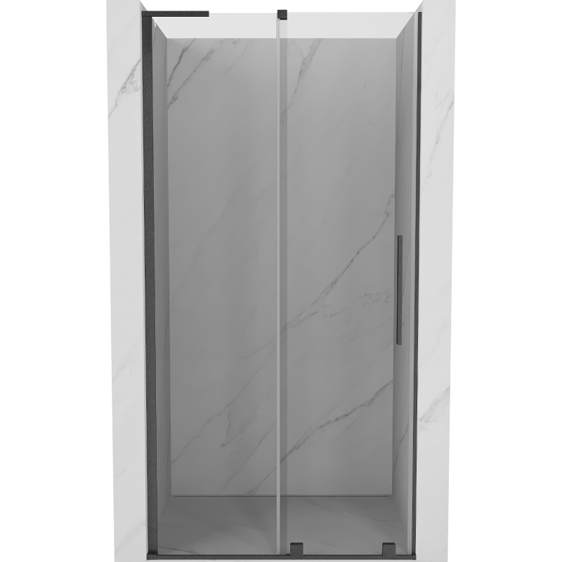 Mexen Velar L drzwi prysznicowe rozsuwane 110 cm, transparent, gun gray szczotkowany - 871-110-003-01-66