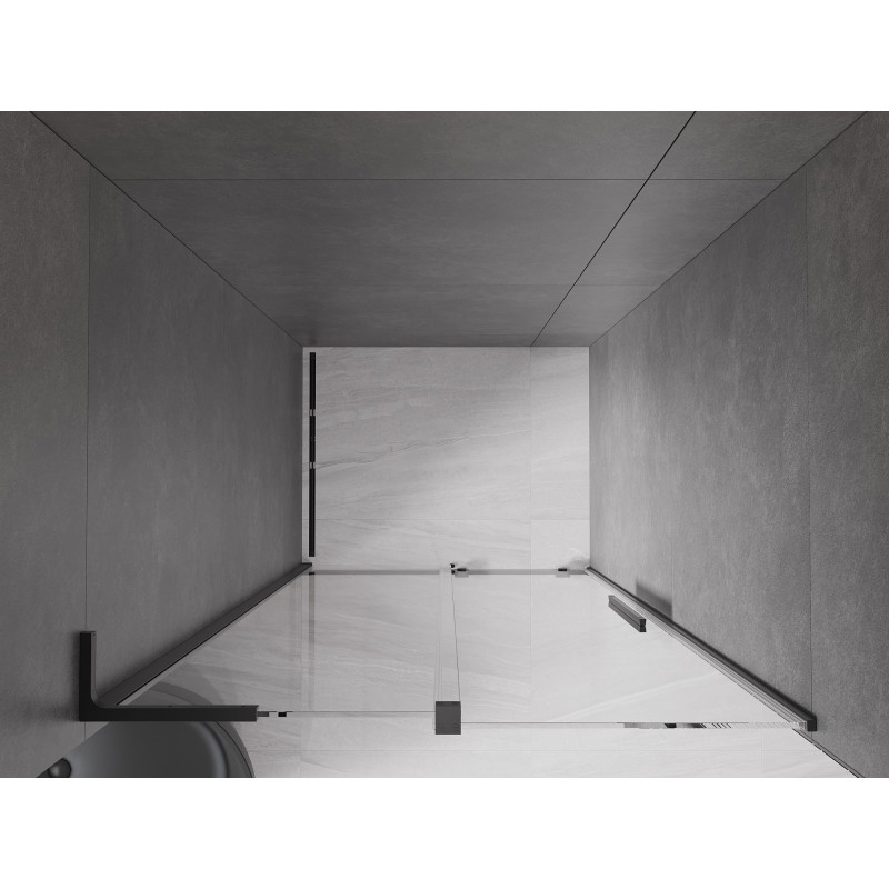 Mexen Velar L drzwi prysznicowe rozsuwane 100 cm, transparent, czarne - 871-100-003-01-70