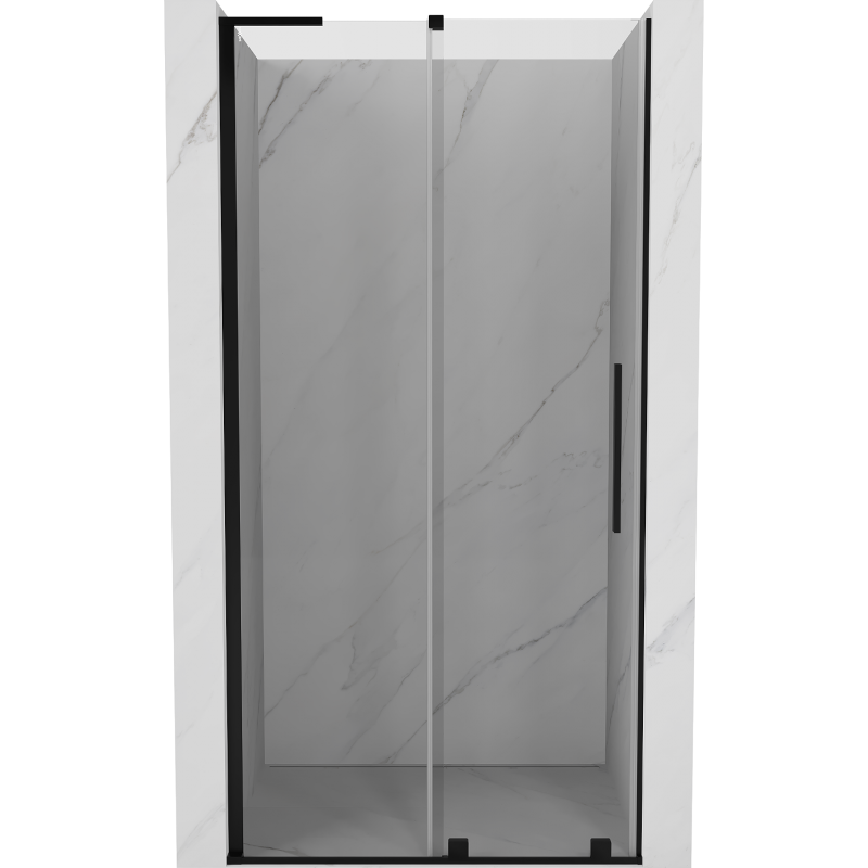 Mexen Velar L drzwi prysznicowe rozsuwane 120 cm, transparent, czarne - 871-120-003-01-70