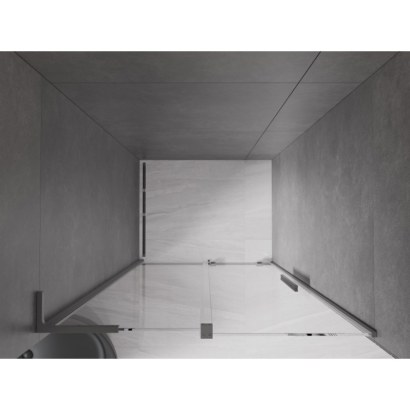 Mexen Velar L drzwi prysznicowe rozsuwane 120 cm, transparent, gun metal - 871-120-003-01-95