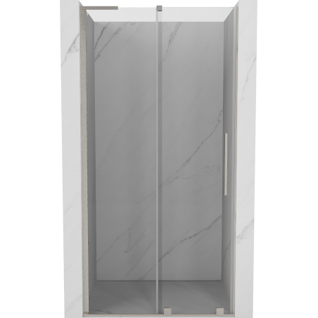Mexen Velar L drzwi prysznicowe rozsuwane 110 cm, transparent, nikiel szczotkowany - 871-110-003-01-97