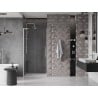Mexen Velar L drzwi prysznicowe rozsuwane 110 cm, transparent, nikiel szczotkowany - 871-110-003-01-97