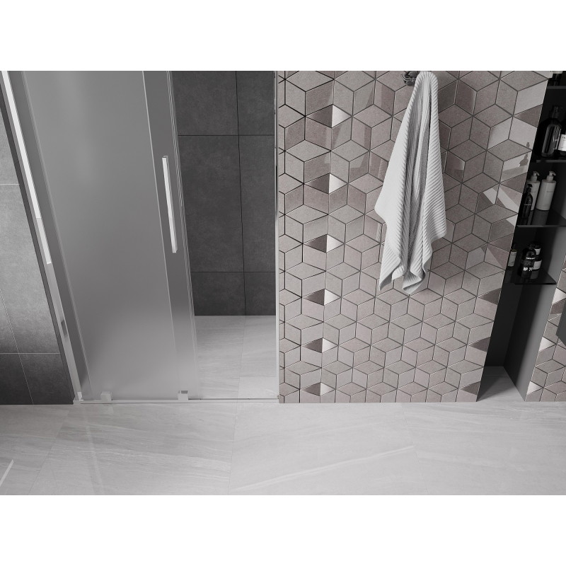 Mexen Velar L drzwi prysznicowe rozsuwane 110 cm, szron, chrom  - 871-110-003-31-01