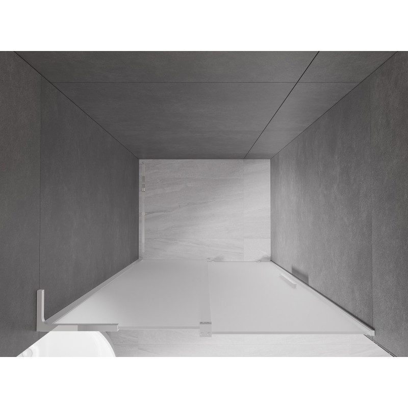 Mexen Velar L drzwi prysznicowe rozsuwane 120 cm, szron, chrom  - 871-120-003-31-01