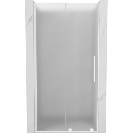 Mexen Velar L drzwi prysznicowe rozsuwane 90 cm, szron, białe - 871-090-003-31-20