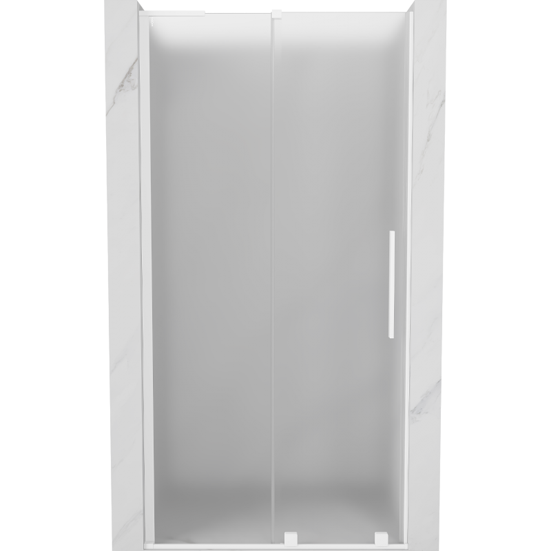 Mexen Velar L drzwi prysznicowe rozsuwane 100 cm, szron, białe - 871-100-003-31-20