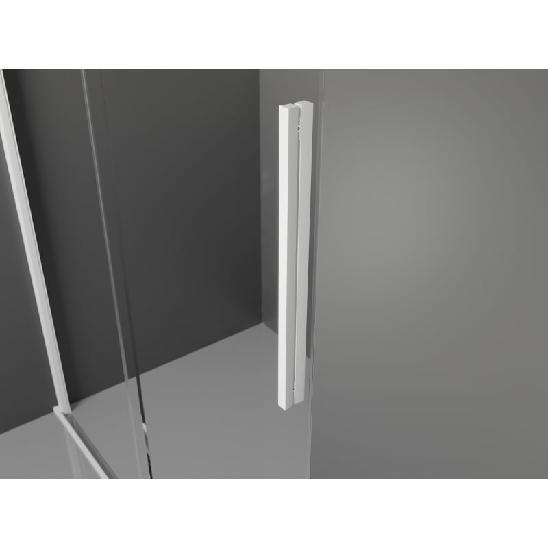 Mexen Velar L drzwi prysznicowe rozsuwane 120 cm, szron, białe - 871-120-003-31-20