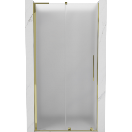 Mexen Velar L drzwi prysznicowe rozsuwane 100 cm, szron, złote - 871-100-003-31-50