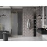 Mexen Velar L drzwi prysznicowe rozsuwane 120 cm, szron, złote - 871-120-003-31-50