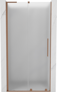 Mexen Velar L drzwi prysznicowe rozsuwane 120 cm, szron, miedź szczotkowana - 871-120-003-31-65