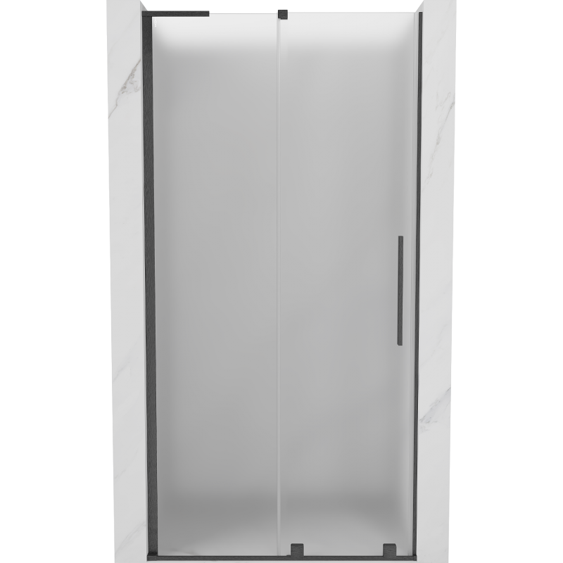 Mexen Velar L drzwi prysznicowe rozsuwane 100 cm, szron, gun gray szczotkowany - 871-100-003-31-66