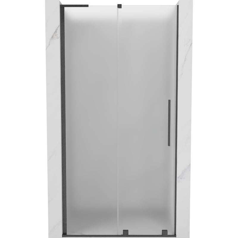 Mexen Velar L drzwi prysznicowe rozsuwane 120 cm, szron, gun gray szczotkowany - 871-120-003-31-66