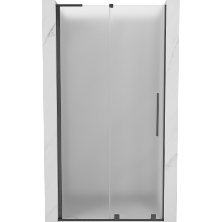 Mexen Velar L drzwi prysznicowe rozsuwane 120 cm, szron, gun gray szczotkowany - 871-120-003-31-66