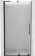 Mexen Velar L drzwi prysznicowe rozsuwane 90 cm, szron, czarne - 871-090-003-31-70