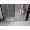 Mexen Velar L drzwi prysznicowe rozsuwane 90 cm, szron, czarne - 871-090-003-31-70