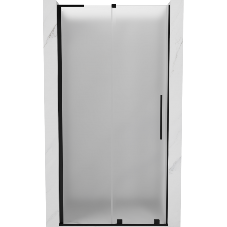 Mexen Velar L drzwi prysznicowe rozsuwane 100 cm, szron, czarne - 871-100-003-31-70