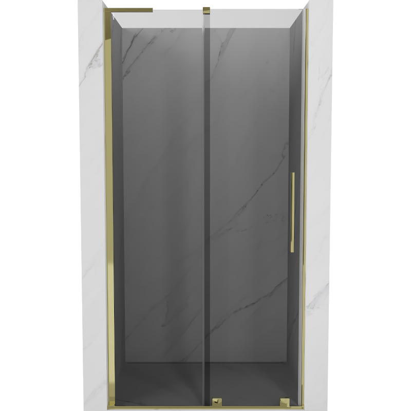 Mexen Velar L drzwi prysznicowe rozsuwane 100 cm, grafit, złote - 871-100-003-41-50