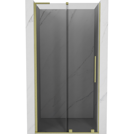 Mexen Velar L drzwi prysznicowe rozsuwane 90 cm, grafit, złote szczotkowane - 871-090-003-41-55