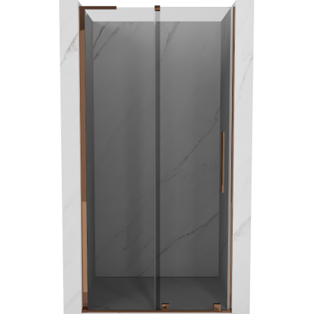 Mexen Velar L drzwi prysznicowe rozsuwane 100 cm, grafit, różowe złoto - 871-100-003-41-60
