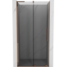 Mexen Velar L drzwi prysznicowe rozsuwane 100 cm, grafit, różowe złoto - 871-100-003-41-60