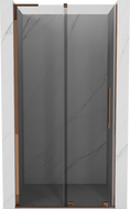 Mexen Velar L drzwi prysznicowe rozsuwane 100 cm, grafit, różowe złoto - 871-100-003-41-60