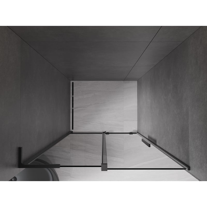 Mexen Velar L drzwi prysznicowe rozsuwane 100 cm, grafit, czarne - 871-100-003-41-70