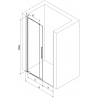 Mexen Velar L drzwi prysznicowe rozsuwane 100 cm, grafit, czarne - 871-100-003-41-70