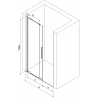 Mexen Velar L drzwi prysznicowe rozsuwane 100 cm, grafit, gun gray szczotkowany - 871-100-003-41-66
