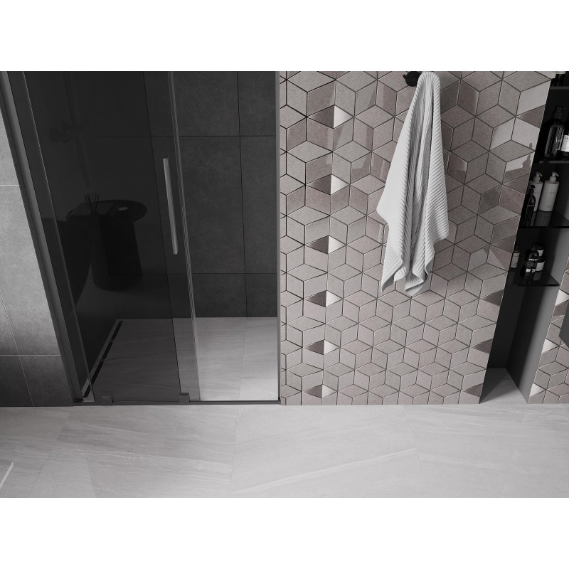 Mexen Velar L drzwi prysznicowe rozsuwane 100 cm, grafit, gun metal - 871-100-003-41-95