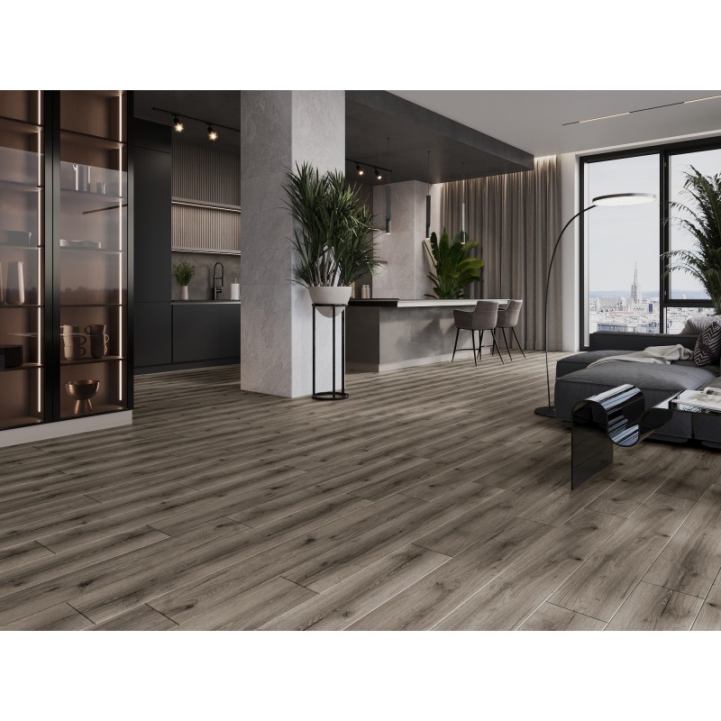 Mexen Sierra Vista próbka paneli winylowych SPC 6,5 mm, podkład IXPE 1,5 mm, 4 V-Fuga, Dąb - F1004-S