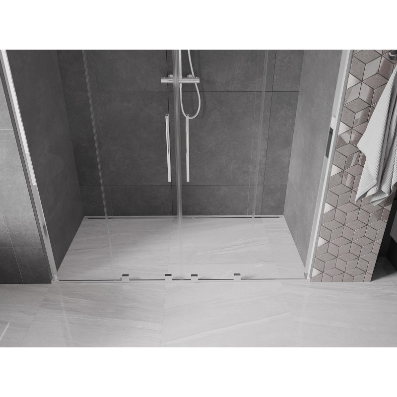 Mexen Velar L Duo drzwi prysznicowe rozsuwane 170 cm, transparent, chrom - 871-170-003-02-01