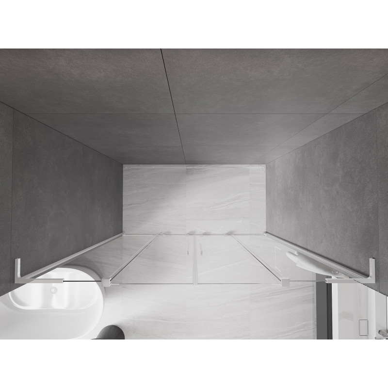 Mexen Velar L Duo drzwi prysznicowe rozsuwane 170 cm, transparent, chrom - 871-170-003-02-01