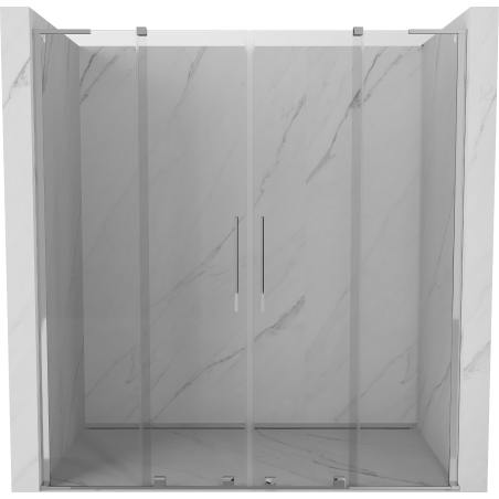 Mexen Velar L Duo drzwi prysznicowe rozsuwane 200 cm, transparent, chrom - 871-200-003-02-01