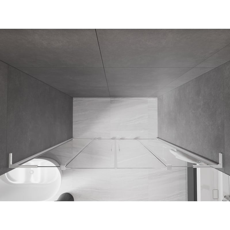 Mexen Velar L Duo drzwi prysznicowe rozsuwane 200 cm, transparent, chrom - 871-200-003-02-01