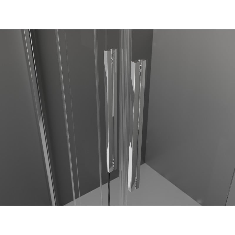 Mexen Velar L Duo drzwi prysznicowe rozsuwane 200 cm, transparent, chrom - 871-200-003-02-01