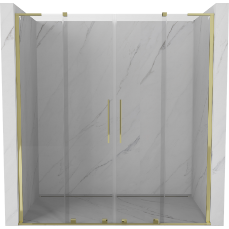 Mexen Velar L Duo drzwi prysznicowe rozsuwane 170 cm, transparent, złote - 871-170-003-02-50