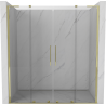 Mexen Velar L Duo drzwi prysznicowe rozsuwane 170 cm, transparent, złote - 871-170-003-02-50