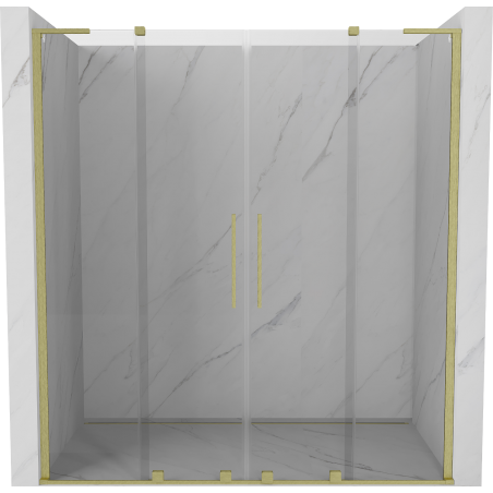 Mexen Velar L Duo drzwi prysznicowe rozsuwane 170 cm, transparent, złote szczotkowane - 871-170-003-02-55