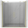 Mexen Velar L Duo drzwi prysznicowe rozsuwane 170 cm, transparent, złote szczotkowane - 871-170-003-02-55
