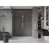 Mexen Velar L Duo drzwi prysznicowe rozsuwane 170 cm, transparent, złote szczotkowane - 871-170-003-02-55