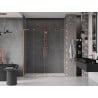 Mexen Velar L Duo drzwi prysznicowe rozsuwane 180 cm, transparent, miedź szczotkowana - 871-180-003-02-65