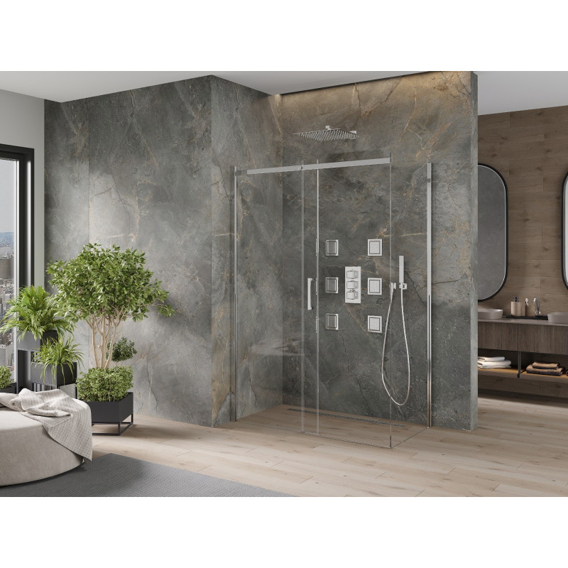 Mexen Omega kabina prysznicowa rozsuwana 150 x 80 cm, transparent, chrom - 825-150-080-01-00