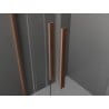 Mexen Velar L Duo drzwi prysznicowe rozsuwane 180 cm, transparent, miedź szczotkowana - 871-180-003-02-65