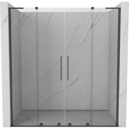 Mexen Velar L Duo drzwi prysznicowe rozsuwane 170 cm, transparent, gun gray szczotkowany - 871-170-003-02-66