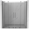 Mexen Velar L Duo drzwi prysznicowe rozsuwane 180 cm, transparent, gun gray szczotkowany - 871-180-003-02-66