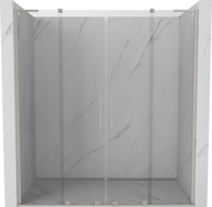 Mexen Velar L Duo drzwi prysznicowe rozsuwane 200 cm, transparent, nikiel szczotkowany - 871-200-003-02-97